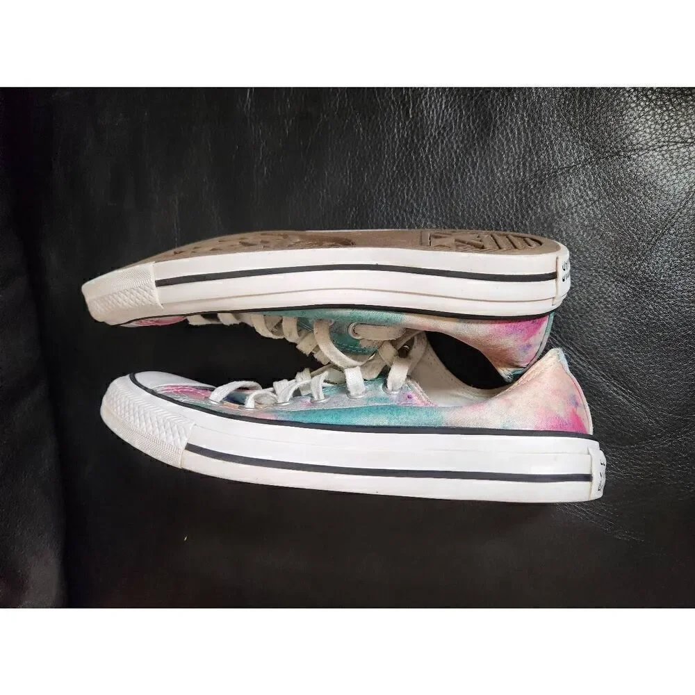 Converse Satin Women's Size 8, Men's 6, Splatter Color Galaxy Watercolor Shoes